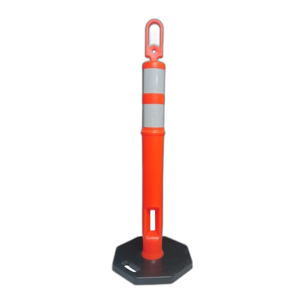 BL010102 Poteau de signalisation hi-viz a chaine en PP rouge  TP-115