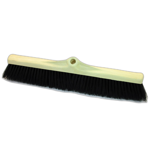 BL010502  Balai-brosse inclinée 60 cm support pvc fibre pvc noir ø 0,75