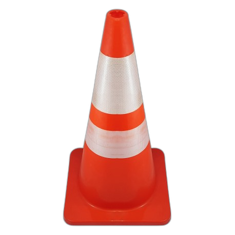 CC010101 Cône de signalisation en PVC souple orange 75 cm