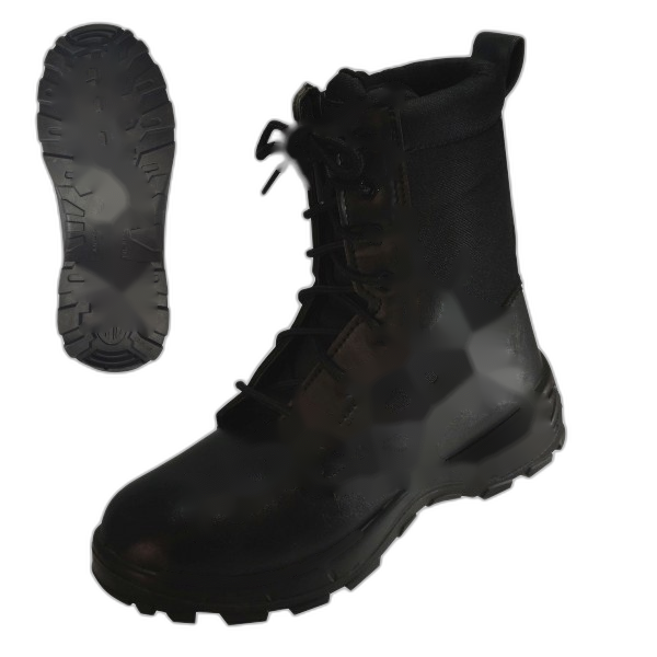 CH011400 
Chaussure brodequin noire en cuir