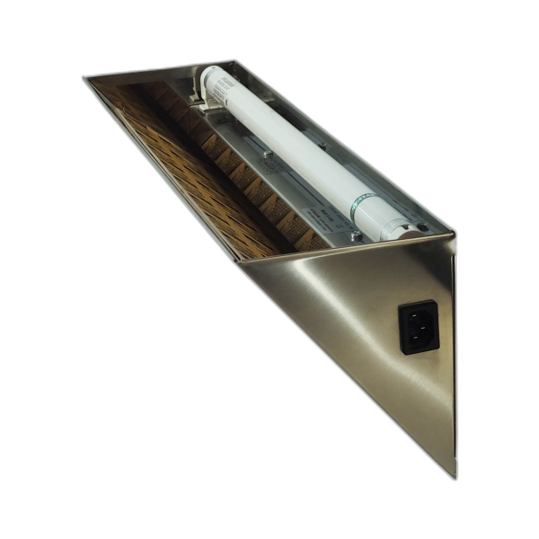 DE010100 Destructeur d'insectes en inox a plaque de glu 15 w FLY-TEC