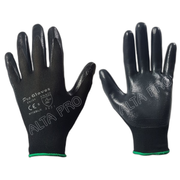 GT050200 
Gant tricoté nylon noir enduit de nitrile noir