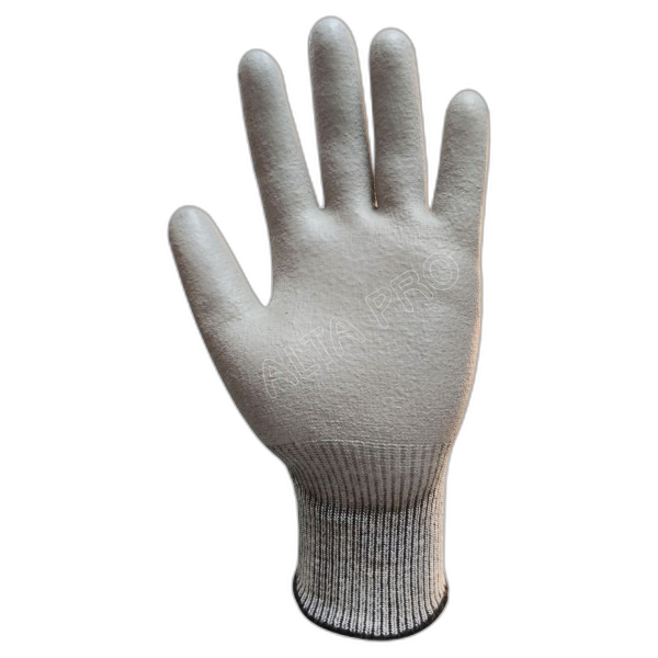 GT051300 Gant tricote nylon HD gris enduit polyuréthane gris