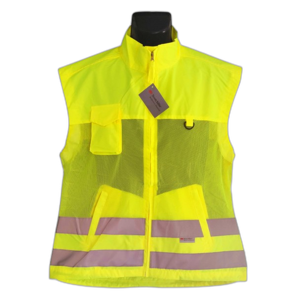 HT041500 Gilet hi-viz jaune aère avec poches pour cadres