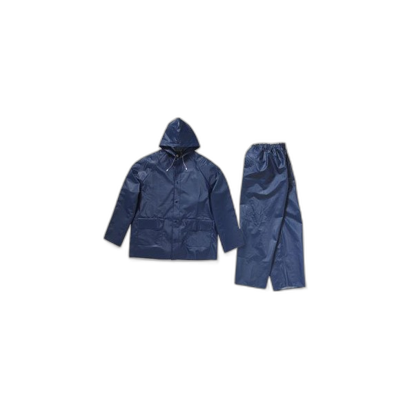 HT050100 Veste et pantalon imperméables en nylon/pvc bleu