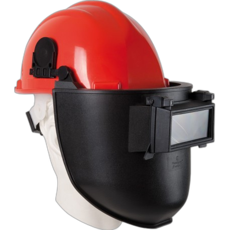 MQ040400 
Masque soudeur relevable en pp noir pour casque chantier WH-770