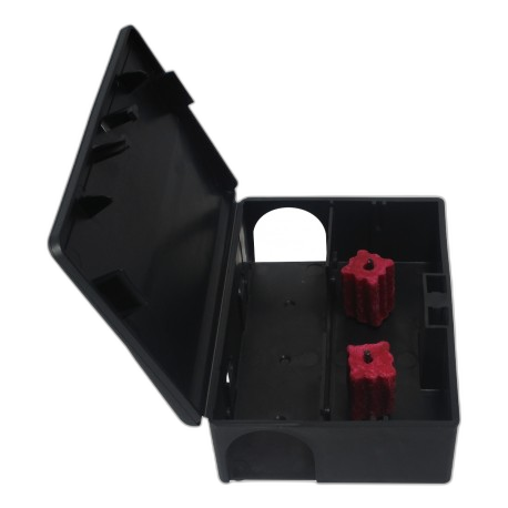 PA010121 Poste appât multi-fonctions noir en plastique à clé M.BOX+