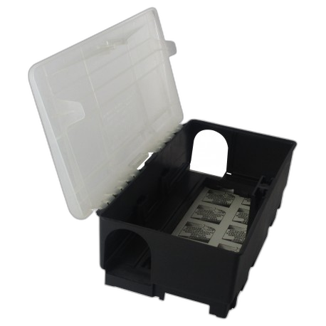 PA010120 Poste appât multi-fonctions c. transparent en plastique à clé M.BOX+