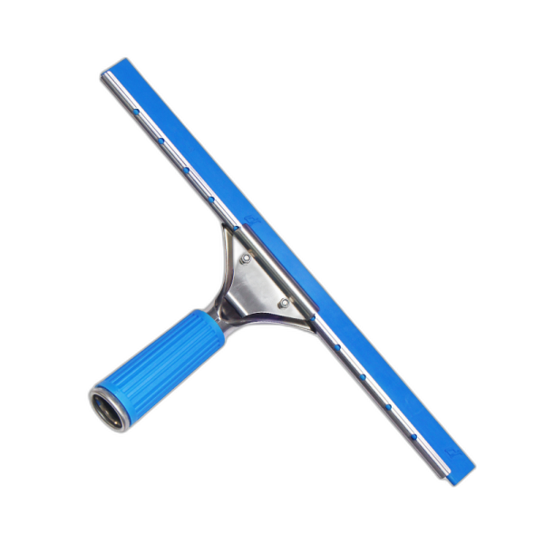 UV010010 Raclette vitre en inox lame en silicone bleu 35 cm