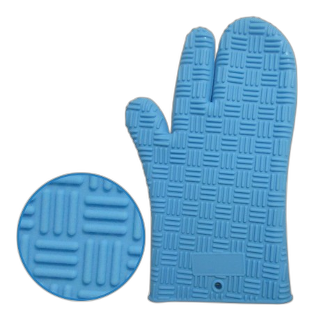 AA120100 Gant anti-chaleur en silicone bleu + 250 °C (L'unité)