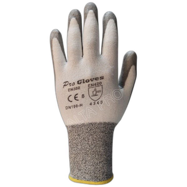 AA100130 Gant tricote anti-coupure enduit en PU niveau 3