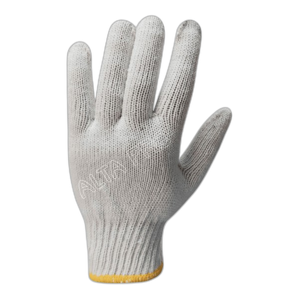 AA110200 Gant tricote en coton blanc avec picots