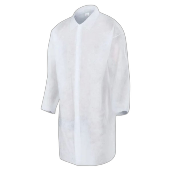 UU040205 Blouse à usage unique en pp non-tissé blanc 40 gr/m2