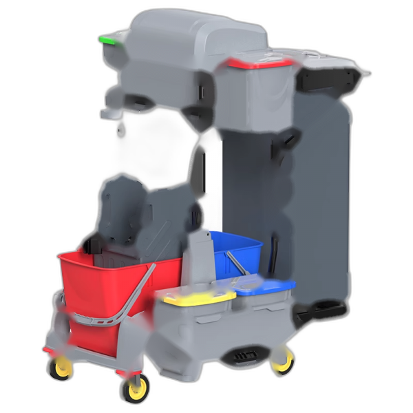 DA040260 Chariot de nettoyage en PP gris...