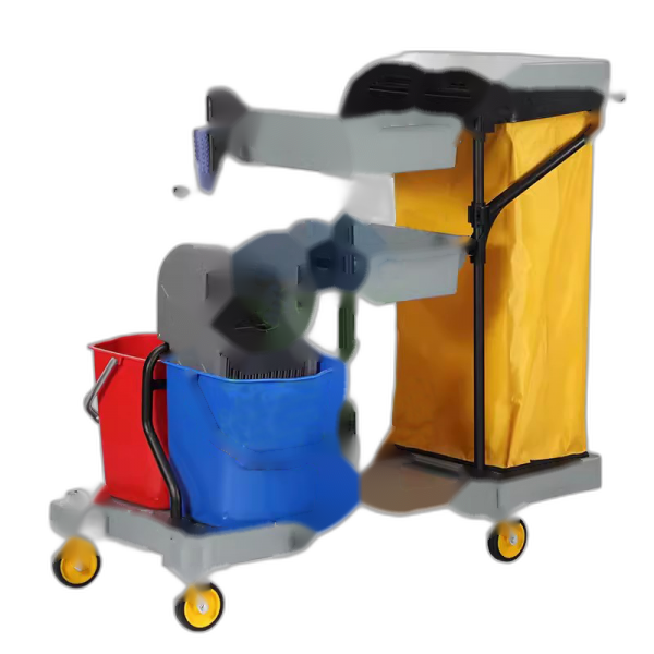 DA040350 Chariot de nettoyage en PP gris...