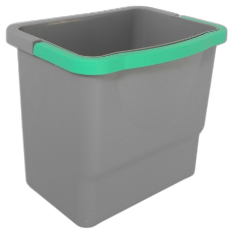 DH040111 
Seau gris 6 lt en PP anse verte...