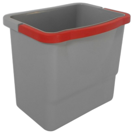 DH040112 
Seau gris 6 lt en PP anse rouge...