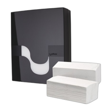 EA010207 
Distributeur papier essuie-main Zig-Zag en ABS noir CTX-92100