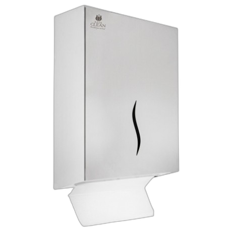 EA020301 Distributeur papier serviette zig-zag en inox AISI 304 satiné (400F)