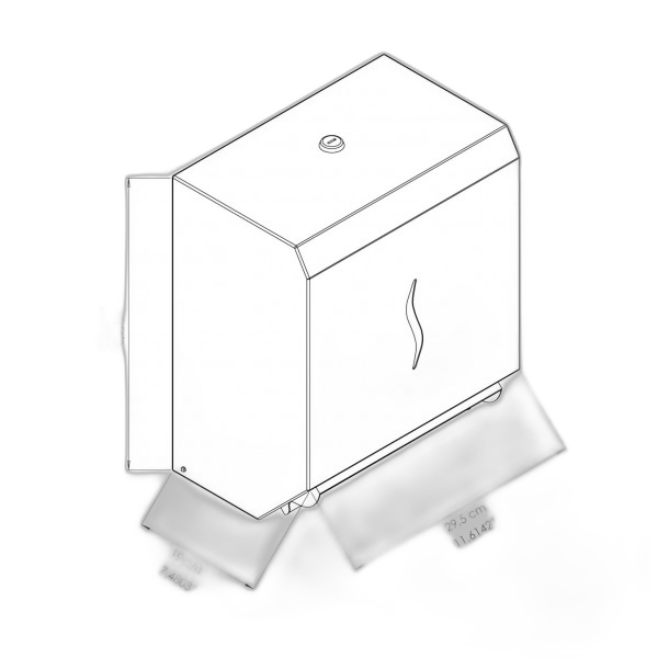 EA020400 Distributeur papier essuie main rouleaux automatique en inox AISI 304 satiné