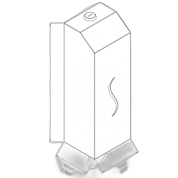 EC020400 Doseur à savon design moderne en inox AISI 304 satiné 1000 ml