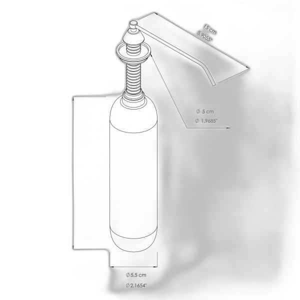 EC020800 Doseur à savon encastrable pour comptoir 1000 ml