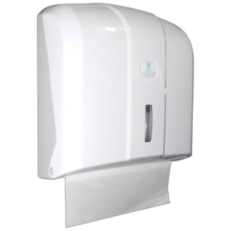 EA010208 Distributeur papier essuie-main zig-zag en ABS blanc AC-K4