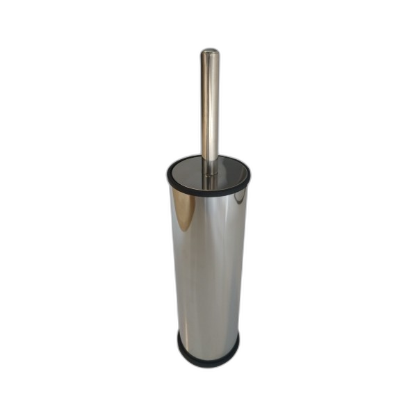 EJ020305 Socle et brosse toilette cylindrique murale en inox AISI 304 satiné