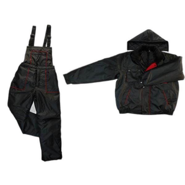 HT031500 Ensemble anti-froid en polyester oxford noir