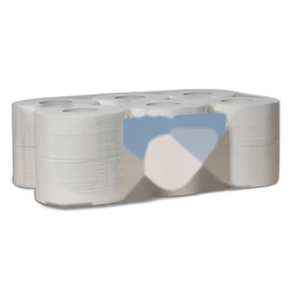 FC020300 Papier hygiénique gaufré T75 2 plis 92 x 180 mm (160 MT/12 RLX)