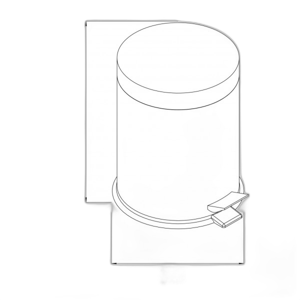 GA010111 Poubelle à pédale en inox AISI 304 satiné (5 LT)