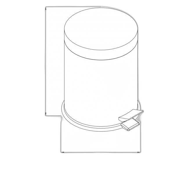 GA010114 Poubelle à pédale en inox AISI 304 satiné (20 LT)