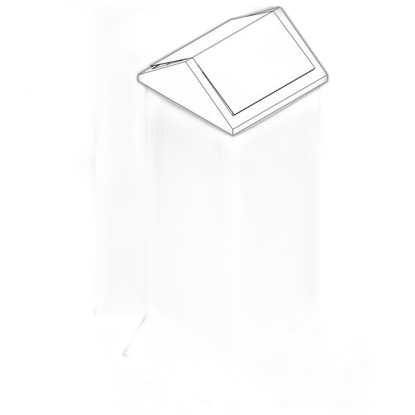 GA010204 Poubelle carrée à couvercle basculant en inox AISI 304 (80 LT)