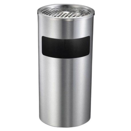 GA040100 Poubelle cendrier en inox satine Ø 25 x 61 cm