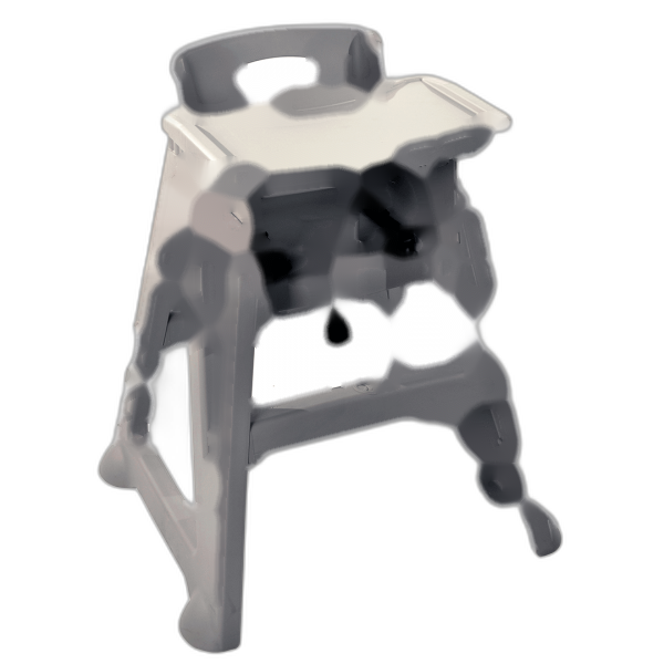 MB010100 Chaise bébé en pp pour restaurant avec plateau B-11